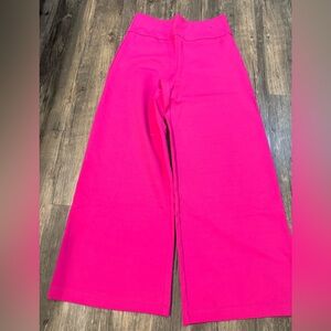 Vibrant Pink Wide-Leg Pants